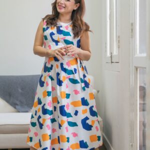 Abstract Vibrant Colour Dress