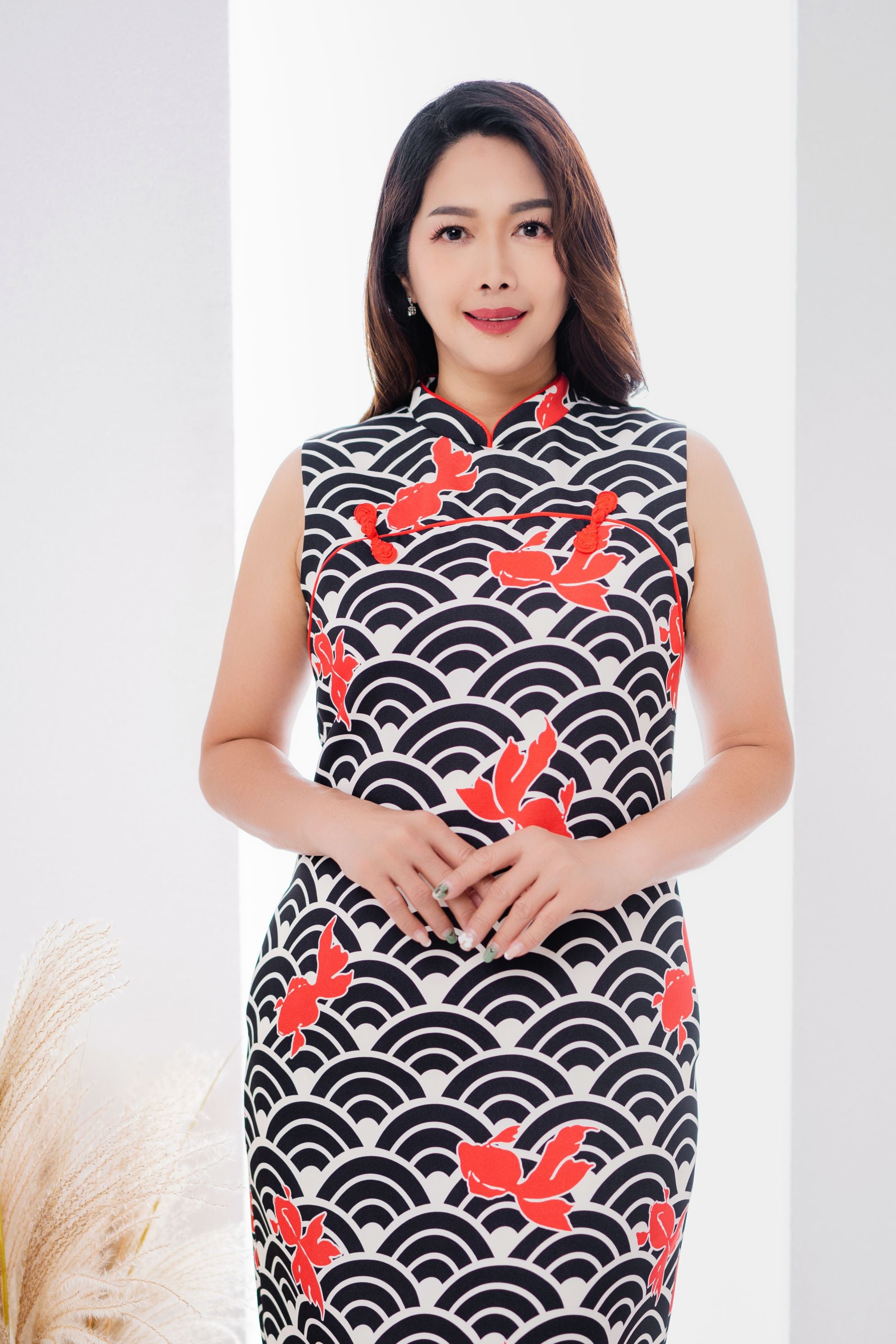 Japanese Koi Cheongsam Dress