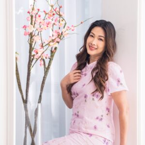 Sweet Pastel Floral Cheongsam Dress