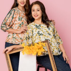 Vibrant Floral Printed Chiffon Blouse