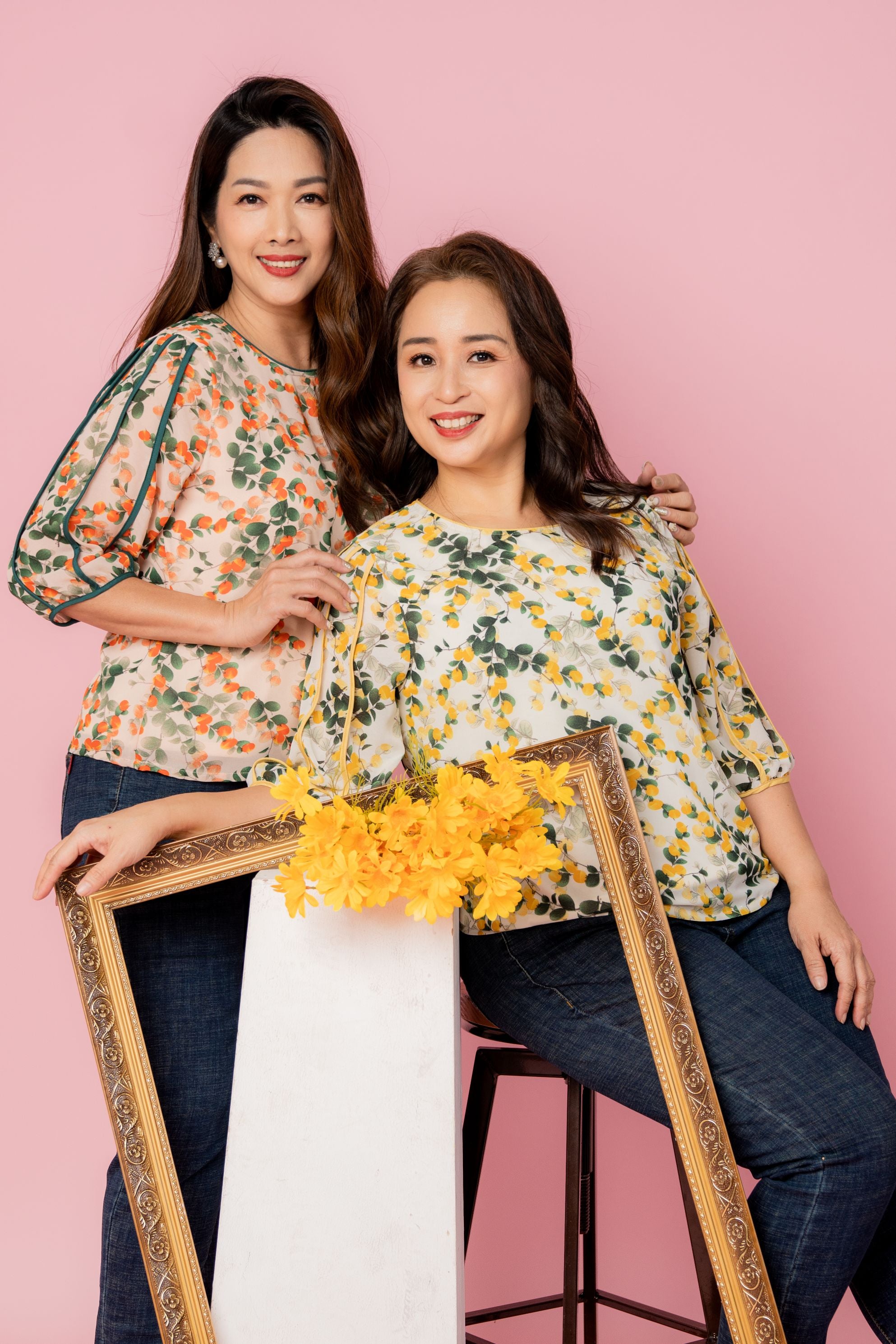 Vibrant Floral Printed Chiffon Blouse