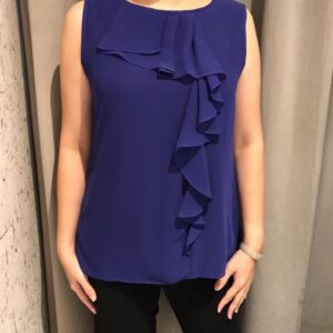 Asymmetrical Fold Chiffon Top