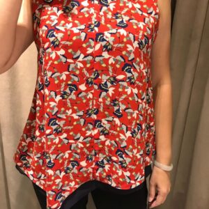 Floral Asymmetrical Hem Top