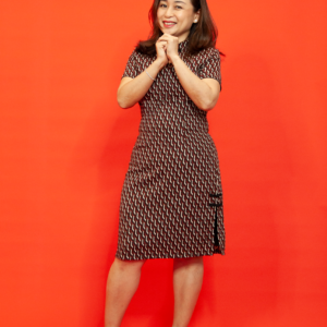 Diamond Collar Cheongsam Dress