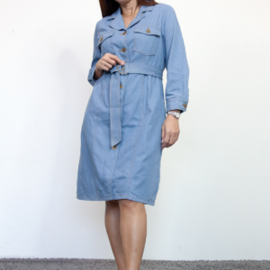 Shirt Collar Denim Dress