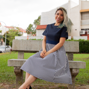 Elora Stripes Midi Dress