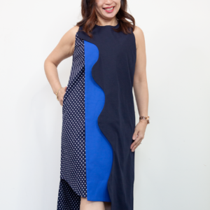 Three Tone Asymmetrical Dress