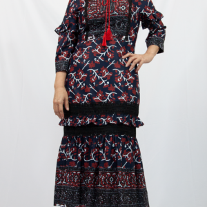 Italian Gypsy Satin Dress