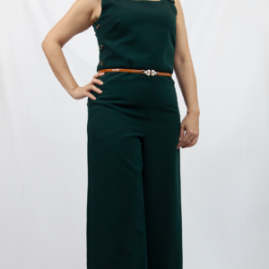 Double Button Midi Jumpsuit