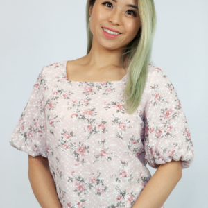 Floral Square Cut Blouse