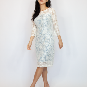 Floral Lace Sleeve Dress