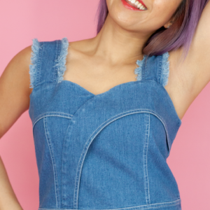 Princess Crop Denim Top