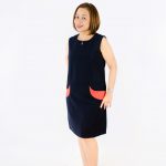 Coloured Pocket Midi Dress