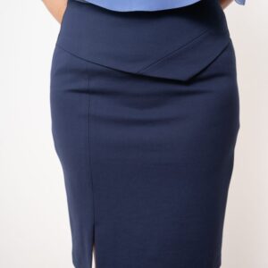 Peplum Cut Out Pencil Skirt