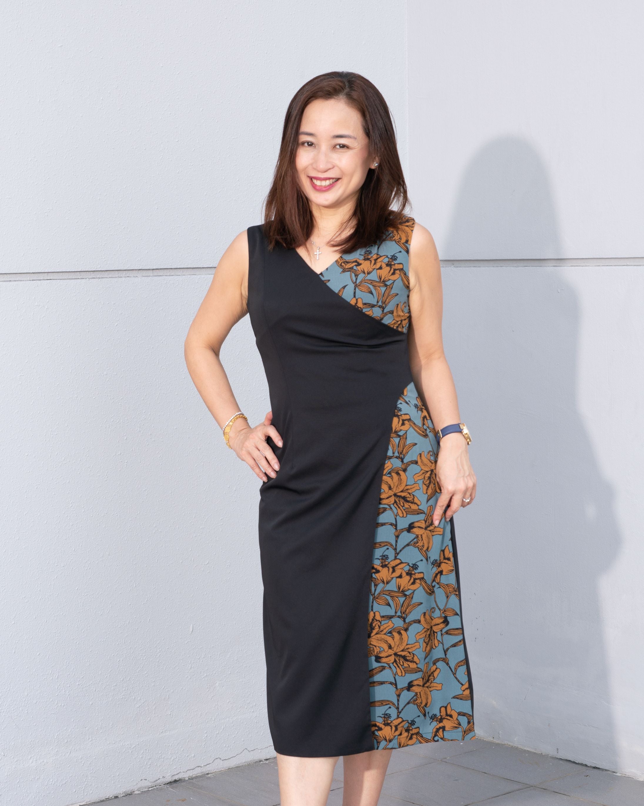 Tulip Two Tone Overlap Dress