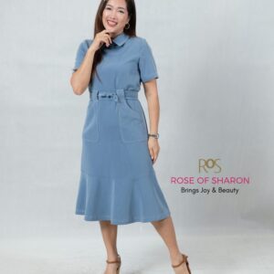 Colored Top Stitch Dress