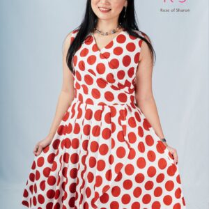 Retro Polka Dots Crossover Maxi Dress