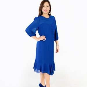 Vintage Chiffon Button Dress